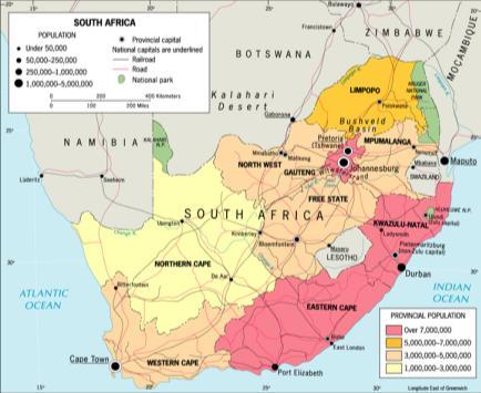 South Africa: New Organization Southern Africa: The Middle Tier Botswana: Kalahari Desert and surrounding steppe Despite mineral resources, most people farmers Lesotho and Swaziland: Heavily