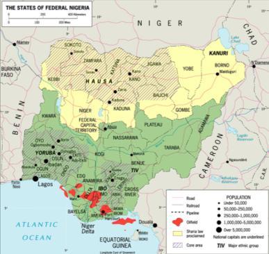 Nigeria Political organization today: Federation of 36 States Forward