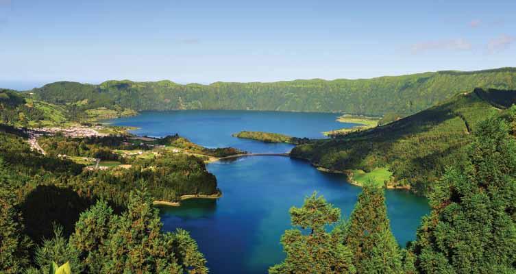 To the north of the island lies the town of Ribeira Grande, surrounded by fertile lands yielding crops which include potatoes, passion fruit and tea ( the only place in Europe where its grown) The