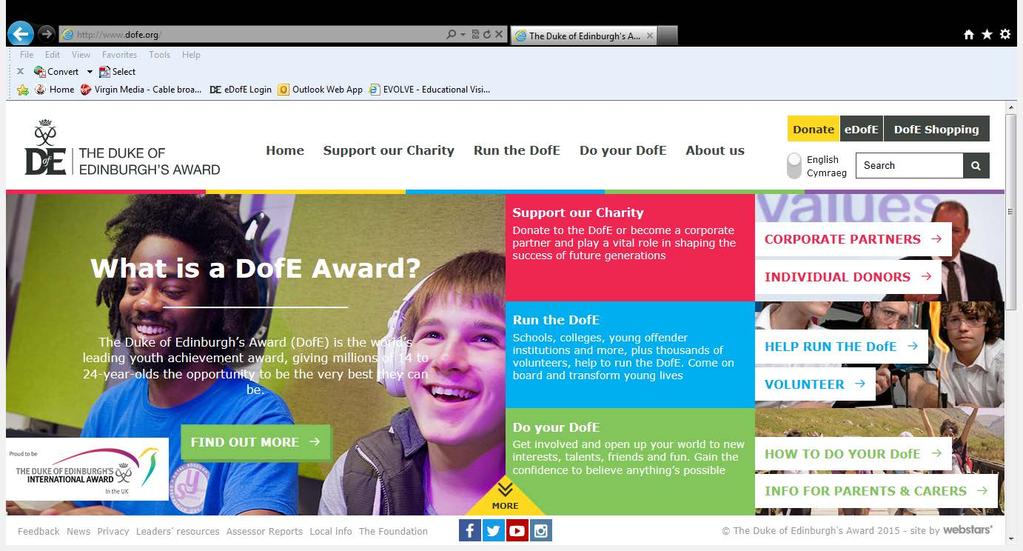 You can access the edofe web site through http://theaward.