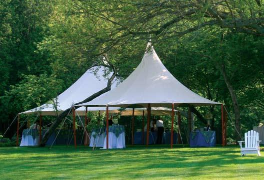 Small Tents 16 The 16-foot round tent is typically used for greeting, catering or bar service. Area (sq. ft.): 201 Perimeter (ft.