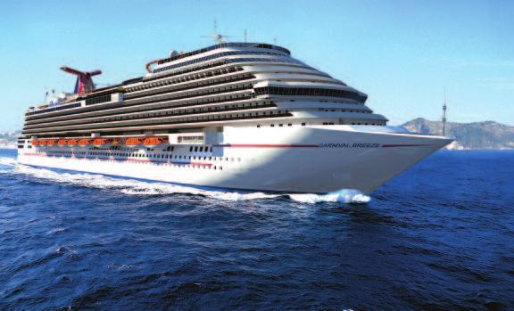 CENTRAL MEDITERRANEAN 19th September 2012 for 12 ights Cruise o board Carival Breeze All flights ad overseas trasfers icluded Day 1 ~ Fly from a UK airport of your choice to the