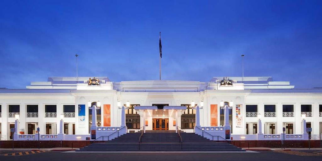 Old & new Parliament house The Museum of Australian Democracy at Old Parliament House is a museum of social and political history,