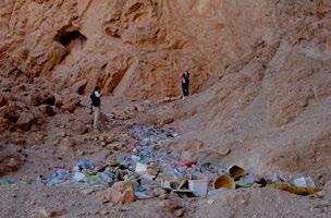 It is estimated that this river of trash has been accumulating since 1998 when the guard post was established at the top of the ridge.