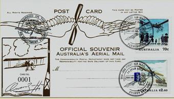 He was the pilot of the Jabiru aircraft that was the principal mailcarrier. See his website. No other postcards have this signature.