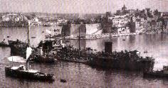 British air-raids from Malta on axis convoy ships on their way to North Africa helped the allies to win the war in North Africa.