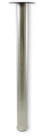 Table Legs SLIM LEGS 1 3/8 (35mm) diameter with welded bracket 1 adjustable foot 220 lbs.