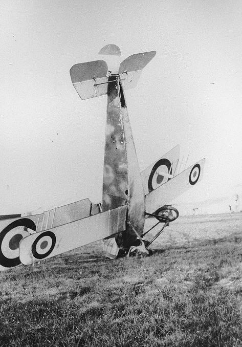 positions, as is the case with this Nieuport s nose-first