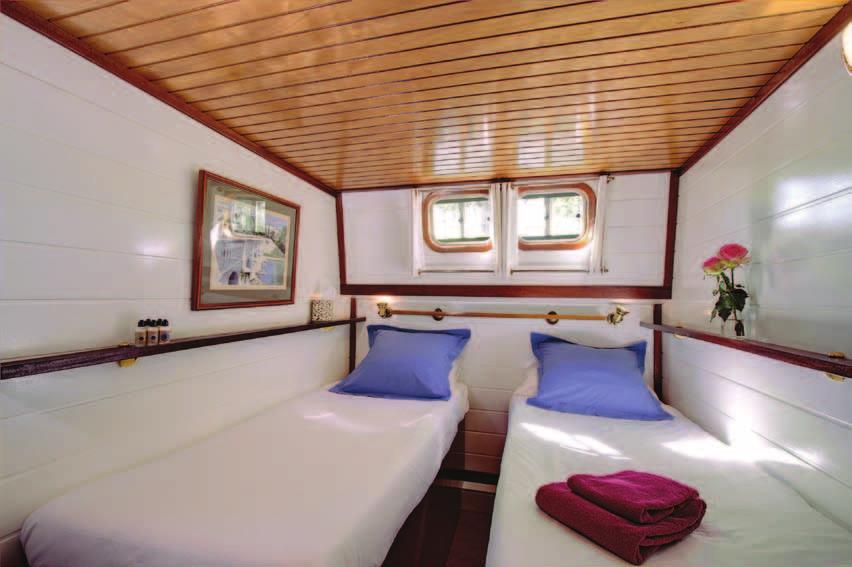 The outdoor deck is the most spacious and comfortable of any vessel on the Canal du Midi.
