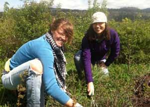 Volunteers dug in to pull invasive vegetation, plant native trees and pick up litter at 236 project sites across Oregon, including 85 sites which involved students in service learning projects.
