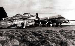 Nine years later, aircraft operations came back to the area, when a couple of Dutch Fokker DVII weather observation aircraft were based there for a year.