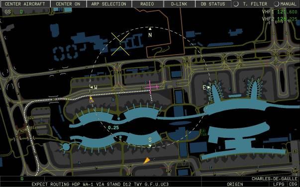 [1] Figure 5-6: Expect routing loaded Thanks to this clear graphical display, the pilot can validate the instruction sending ROGER to the control tower.
