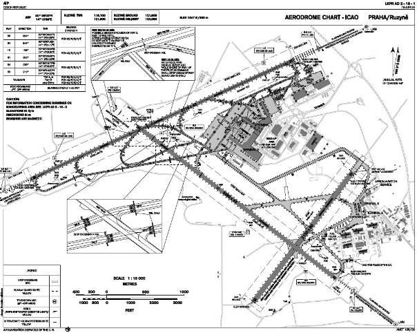 Figure 3-13: Overview of Prague airport (LKPR) 3.4.4.2.1 EMMA-VAN-01: Take Off RWY 04 Traffic On/Approaching RWY This scenario describes a takeoff from the active Runway 22.