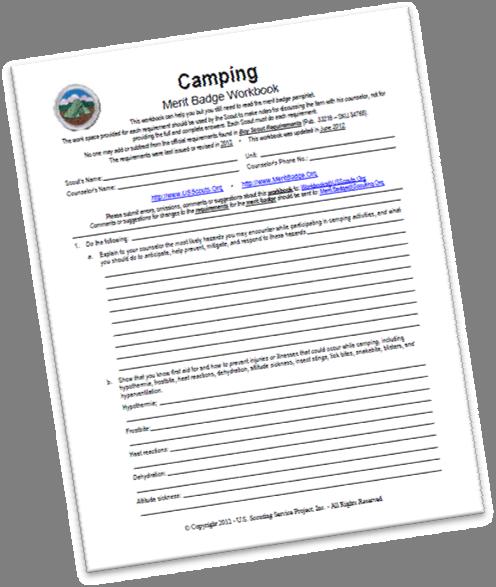 MERIT BADGE REGISTRATION Session registration will take place prior to your arrival at summer camp.