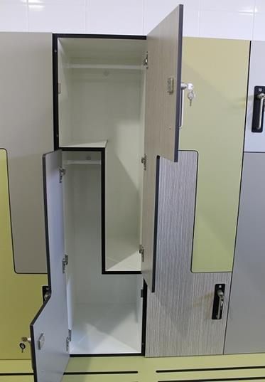 End Panels and In-fills Floor Plan Locker Hardware Standard Realhome hardware including hinges, padlock lock or cam lock with handle, striker, air vent and stainless steel fixings.