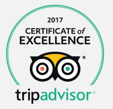 TripAdvisor s Certificate of Excellence 2011-2017 Gold