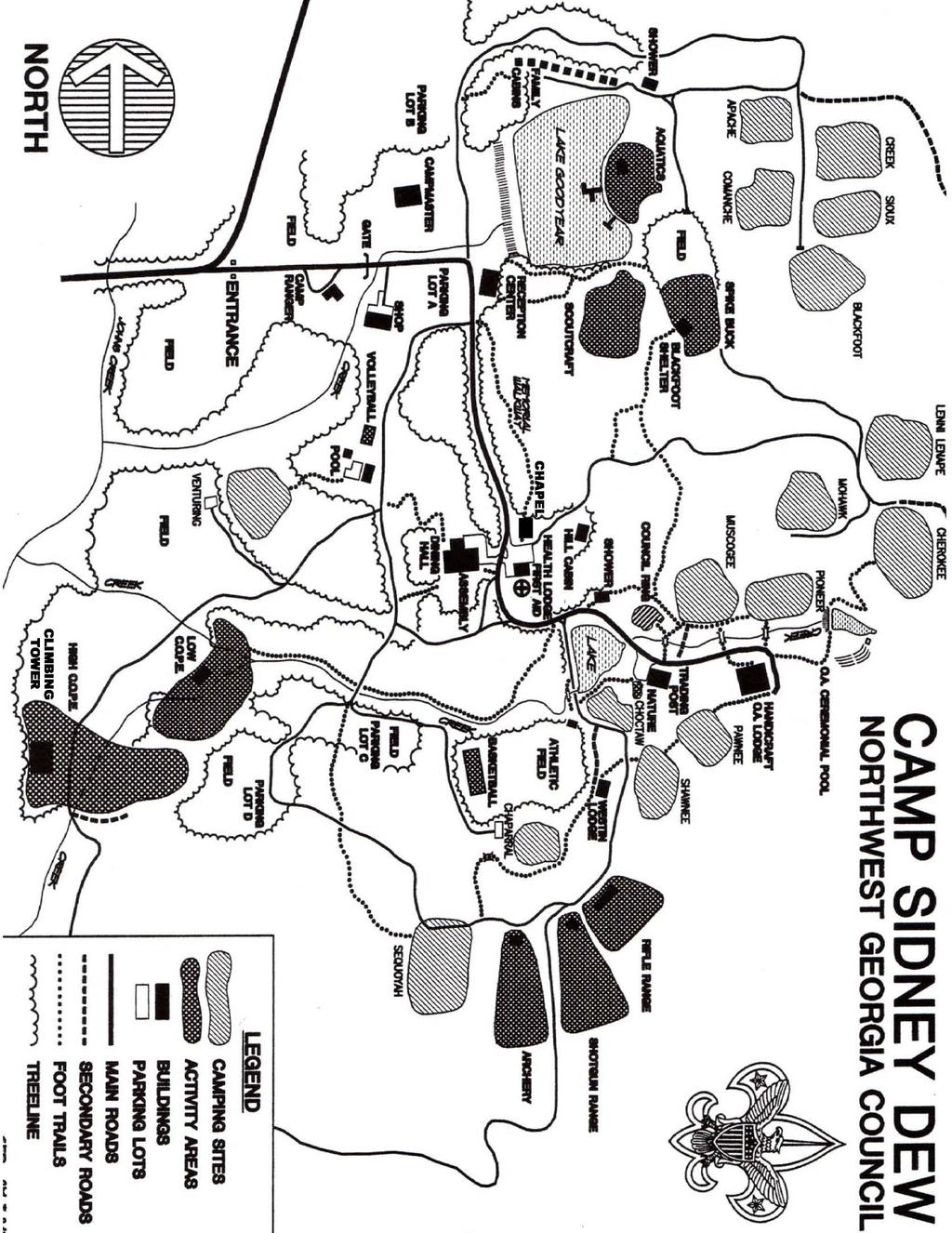 Map of Camp Sidney Dew Revised: 10/16/2012 Camp