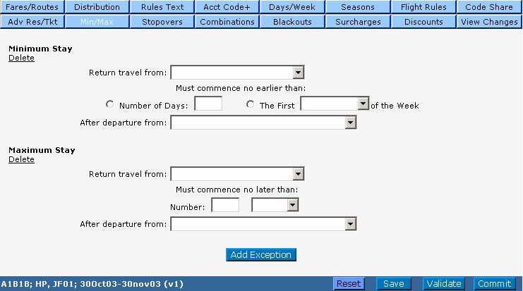 Module 8: Adding Optional Contract Details Min/Max For calculated contracts, if you coded Contract Rule or Both for Min/Max on the Calculated Fare Rules window (Module 7), you would now code the