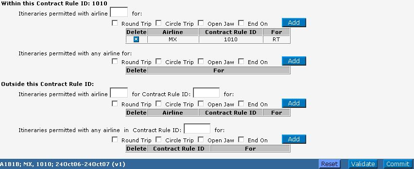 Module 8: Adding Optional Contract Details Combinations For calculated contracts, if you coded Contract Rule for Combinations on the Calculated Fare Rules window (Module 7), you would now code the
