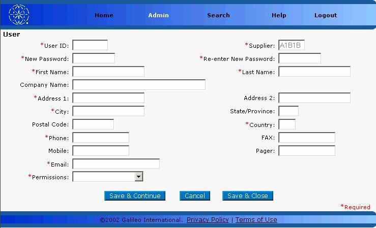 Module 2: Main Menu Functions Creating a User Profile A Site Admin can create or edit a user profile.