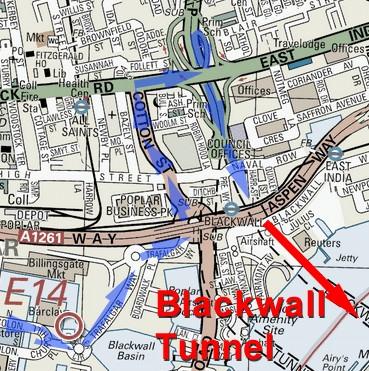 To North Greenwich Meeting Point POSTCODE: SE10 0PH When you exit the Blackwall Tunnel