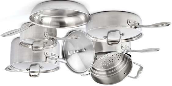 5Qt saucepan with lid, 3Qt saucepan with lid, 3Qt sauté pan with lid, 6Qt stock pot with lid, 9.