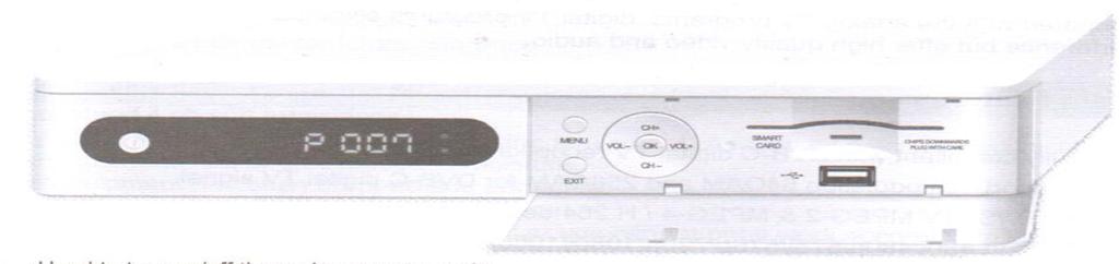 LOOP OUT: RF излез за поврзување со друг ресивер. TV-SCAR: Дигитален видео излез. AUDIO L/R: (бел/црвен) аналоген аудио излез. Video: Излез за композитен видео сигнал.
