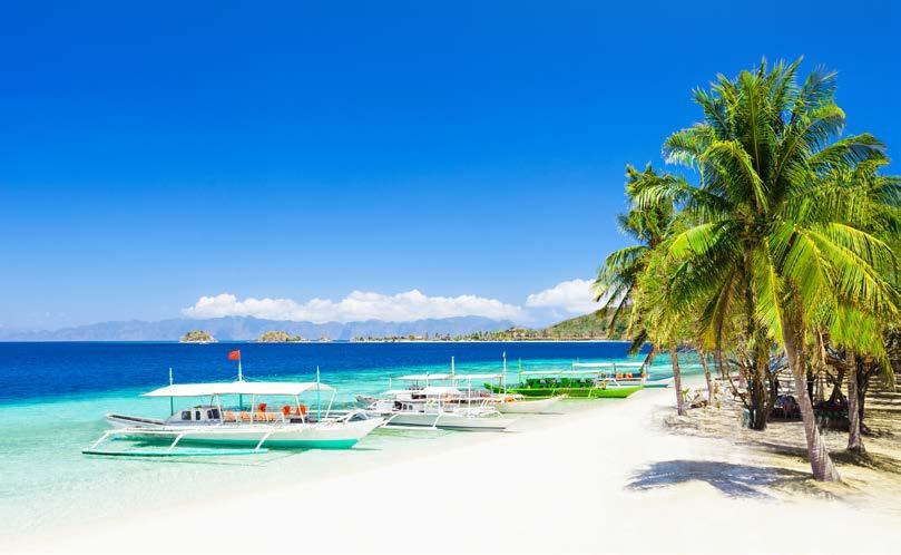 Filipino Boats, Boracay Philippines With more than 7,000 islands, the Philippines are a sun seeker s paradise. The beaches are stunning and the sand will be some of the whitest you have ever seen.