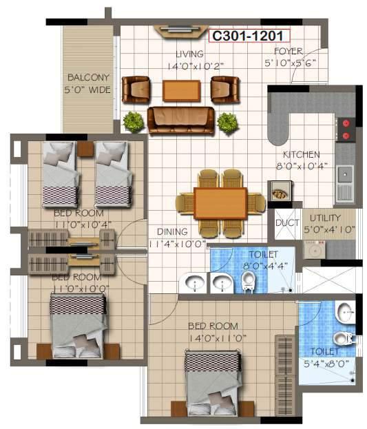 . Back TYPICAL 2nd -12th FLOOR PLAN Block