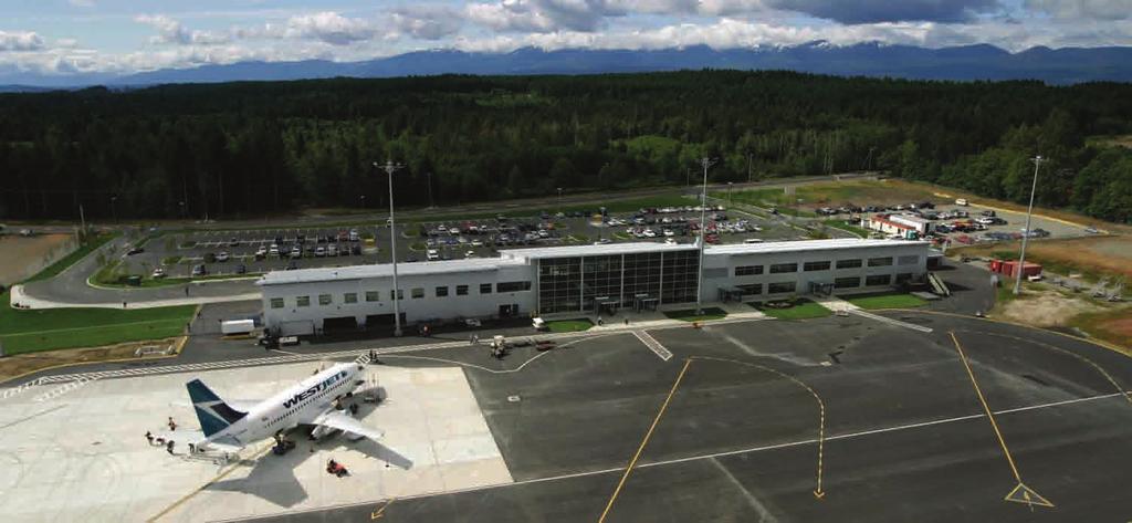 Ariel view of the brand new terminal building. YQQ will celebrate the anniversary of the terminal opening with a reception to be held in conjunction with its Annual Public Meeting on August 20, 2014.