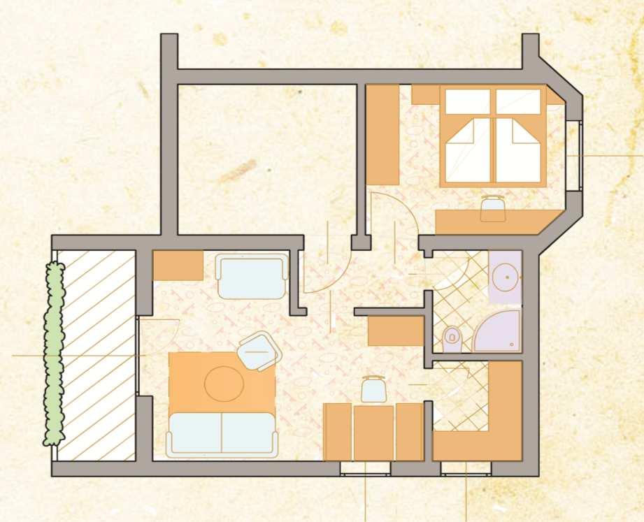 Family room 55 m² Cheerfulness with separate bed rooms and balcony 3 rd and 4 th person in double room according to child reduction - page 10 Bild noch nicht getauscht With balcony and 2