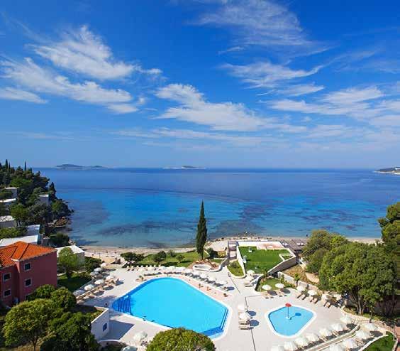 Riviera coastline & very close to the picture perfect village of Mlini. The hotel provides easy access to the crystal clear Adriatic waters & a secluded, typically Croatian pebble beach.