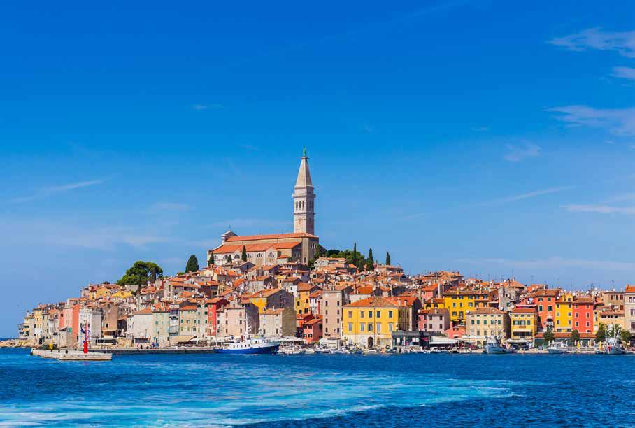 INTRODUCING ROVINJ Rovinj has a history of occupation and settlement by Venetians, Romans and Byzantines, hence Rovinj s buildings, architecture and cuisine is heavily influenced by its historic