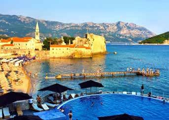 INTRODUCING BUDVA Budva and the surrounding Budva Riviera is by far the most popular tourist destination in Montenegro. Budva is a small coastal town with a population of about 14,000.
