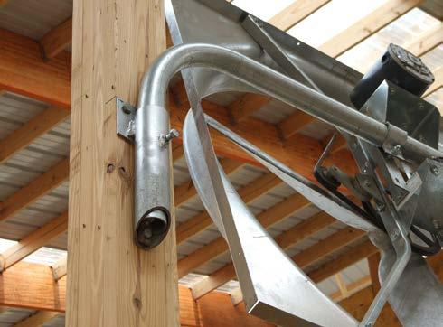 Fan Hangers Wood Post Mounting Hanger - Heavy galvanized arm