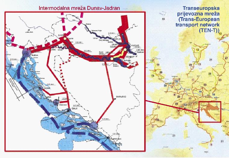 5.4.3. Prijedlog projekata nužnih za stvaranje europskog prometnog sustava i proširenje TEN-T mreže na jugoistok Europe Na konferenciji ministara prometa u Helsinkiju godine 1997.