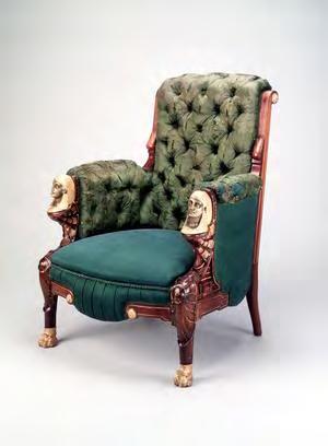 Egyptian Revival chair, 1870, Brooklyn Museum, rosewood,