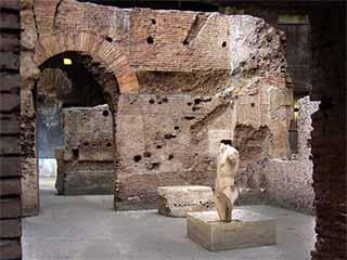 of stonework stadium, the Domitian Stadium was built by the emperor Domitian in 85 a.d. under Navona Square to celebrate the Certamen Capitolinolovi, athletic activities very similar to the Greek Olympics.