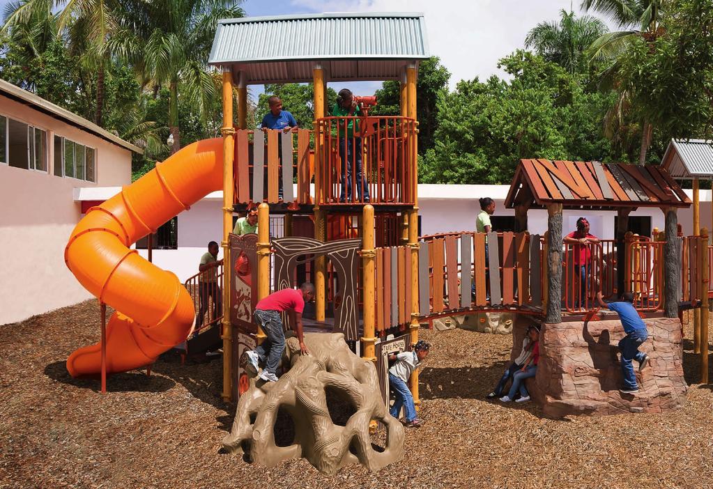 This age-appropriate themed ship playground provides