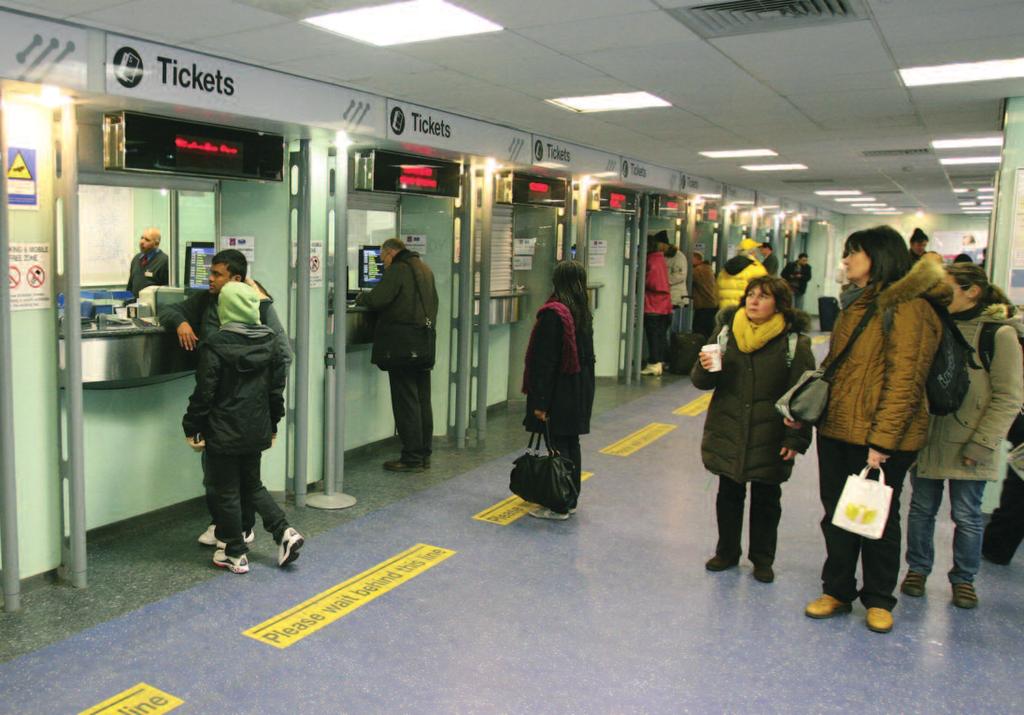 Ticket queuing times at large regional