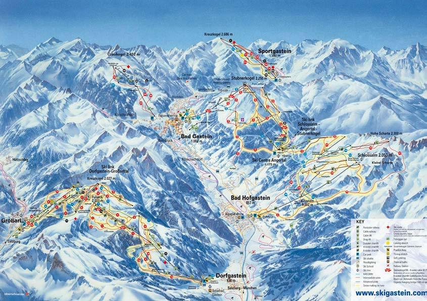 At the start of the valley is Dorfgastein with 72km of family friendly skiing, including special children-only runs.