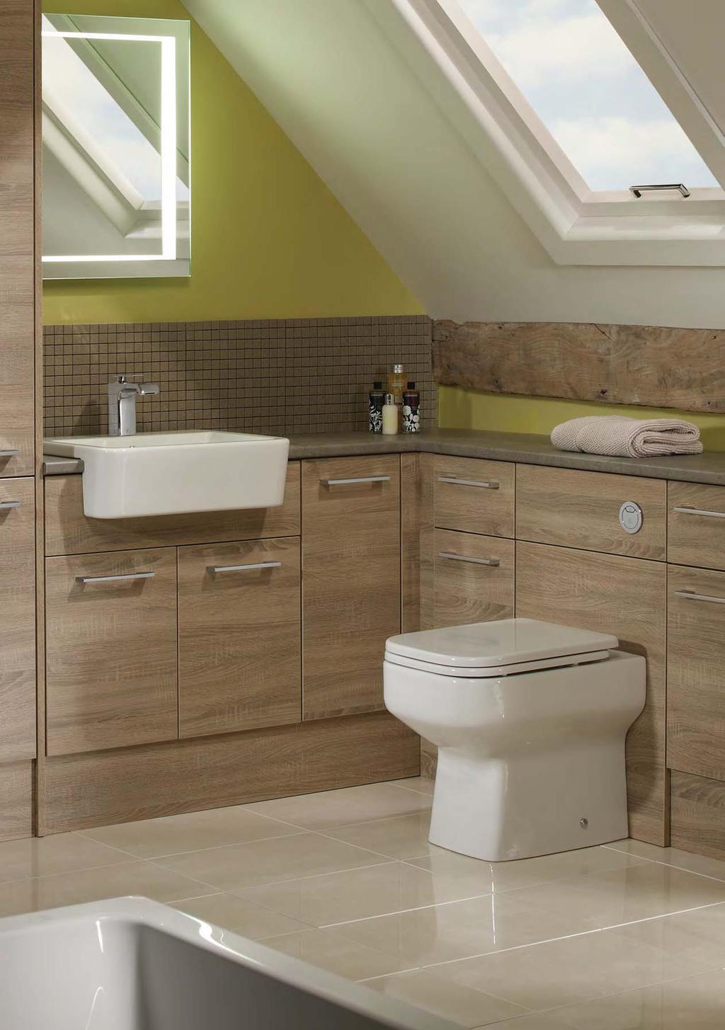 Geo back to wall WC pan This Geo back to wall WC looks great when used in conjunction with Roper Rhodes bathroom furniture Geo basins Geo
