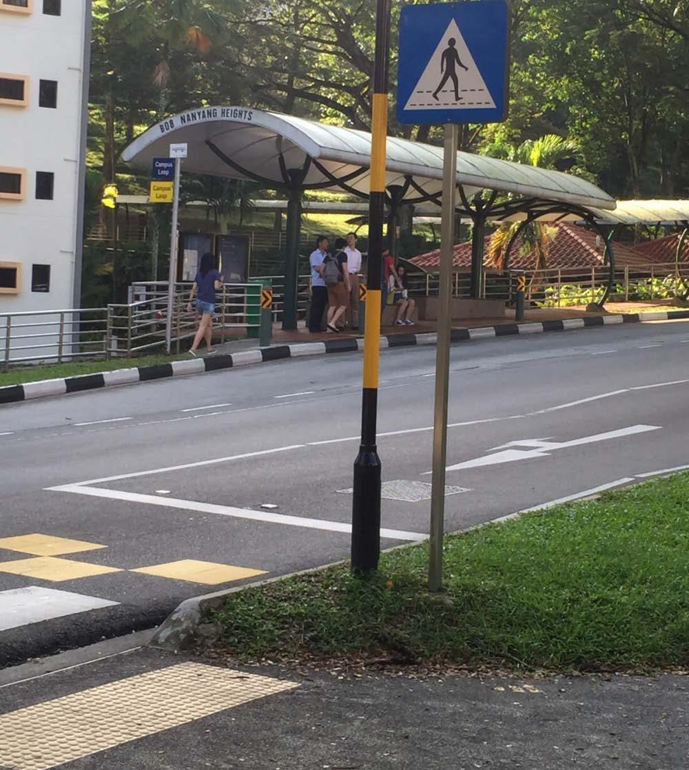 Directional guide from Bus stop to Nanyang Executive
