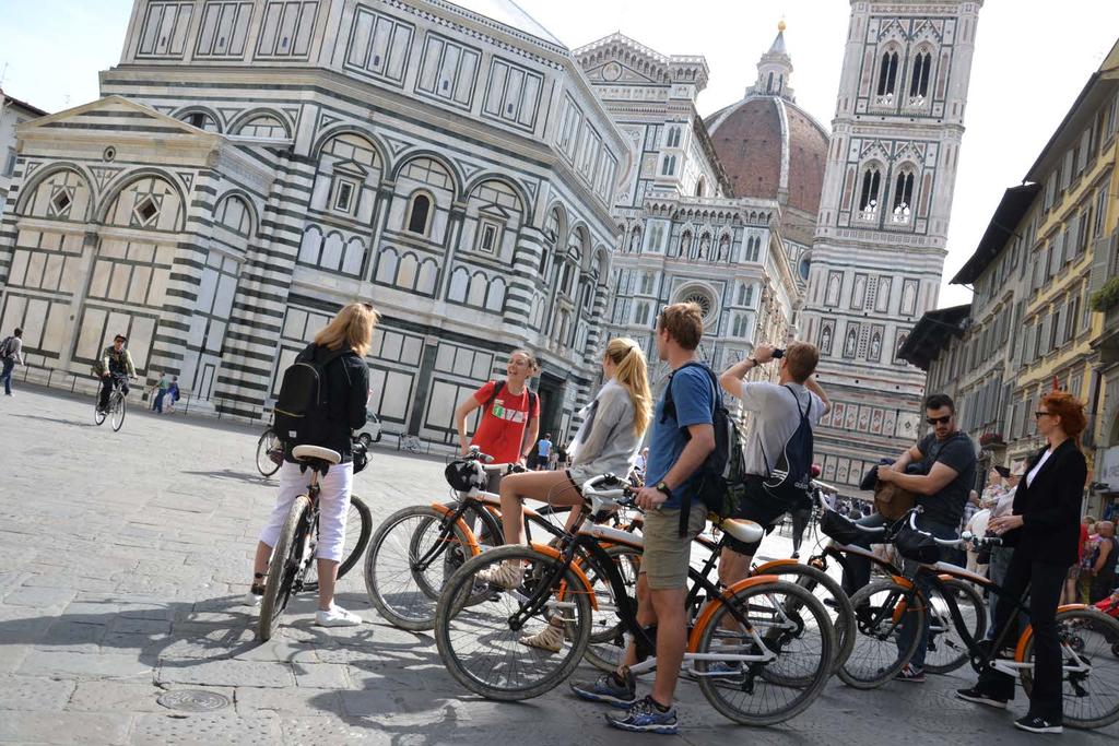 FLORENCE BIKE TOUR Price: 35 per adult 4-10 years old 50% OFF Schedule: daily at 10am Duration: 3 hours Included: Small Tour experience, Tour Leader, bike rental, headphones, helmet, ponchos (in case