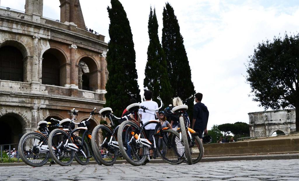 ROME BIKE TOUR Price: 35 per adult 4-10 years old 50% OFF Schedule: daily at 10am Duration: 3 hours Included: Small Tour experience, Tour Leader, bike rental, headphones, helmet, ponchos (in case
