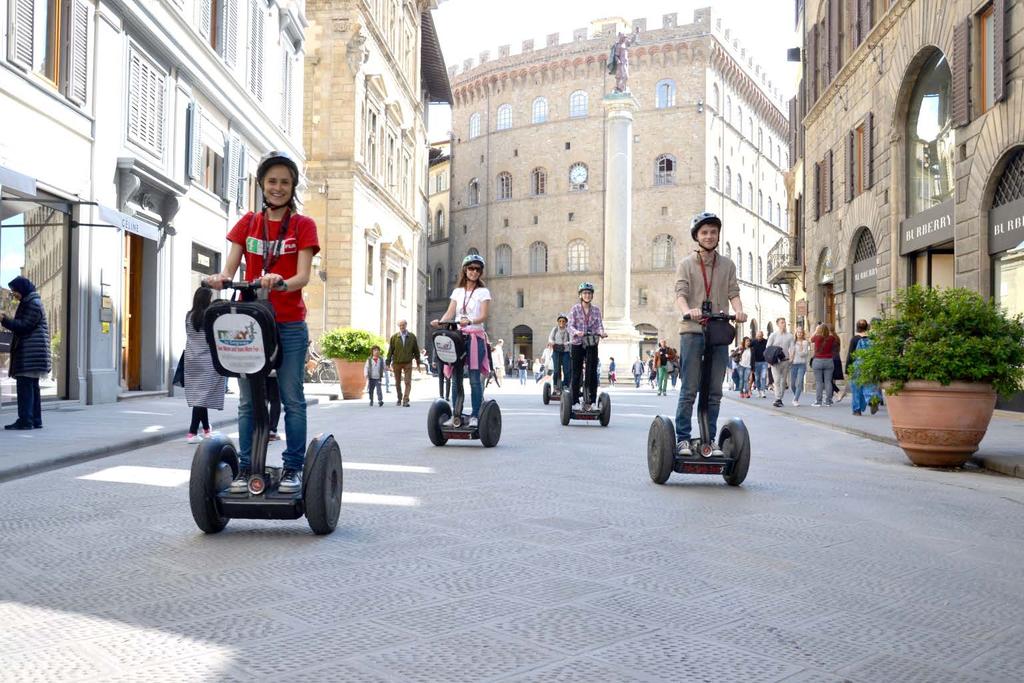 FLORENCE SEGWAY TOUR Price: 75 per person Schedule: daily at 9:30am and 2:30pm Duration: 3 hours Included: Small Group experience, Tour Leader,
