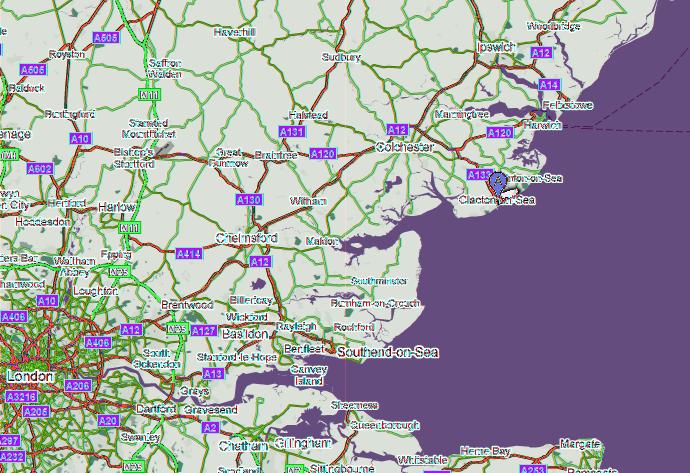 Other nearby towns includes Braintree, Chelmsford and Southend-on-Sea.