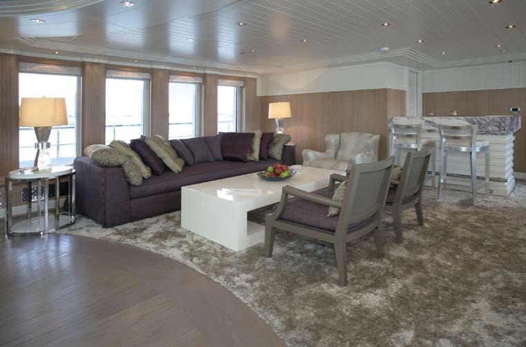Spacious The full beam VIP suite has a lounge area and a walk-in wardrobe as well as large en suite facilities with a Jacuzzi and separate shower.