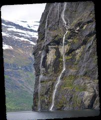 ascend out of Geiranger and follow lakes, rivers