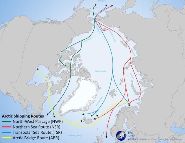 Figure 2- Arctic Shipping Routes http://www.
